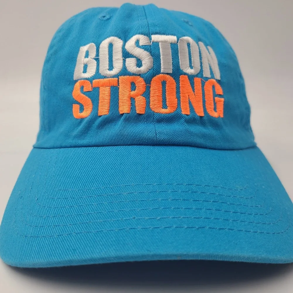 Boston Strong Hat Strapback Newhattan Blue Orange Marathon Casual Cotton Men